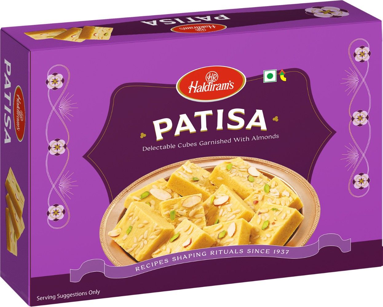 Haldiram's Dryfruit Patisa Pack | Crispy Soan Delight with Dry Fruits | Premium Mithai Gift Box (400 g) - Pack of 2