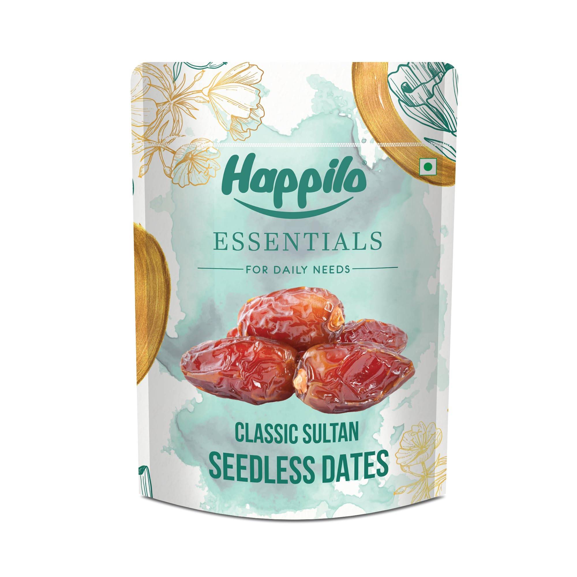 Happilo Essentials Classic Sultan Seedless Dates 500g