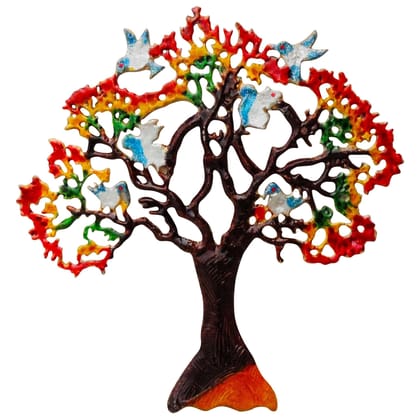 Aluminium Wall Decorative Tree Showpiece – Stylish Home Accent, Height : 21 Inch (ZMAS046 D)