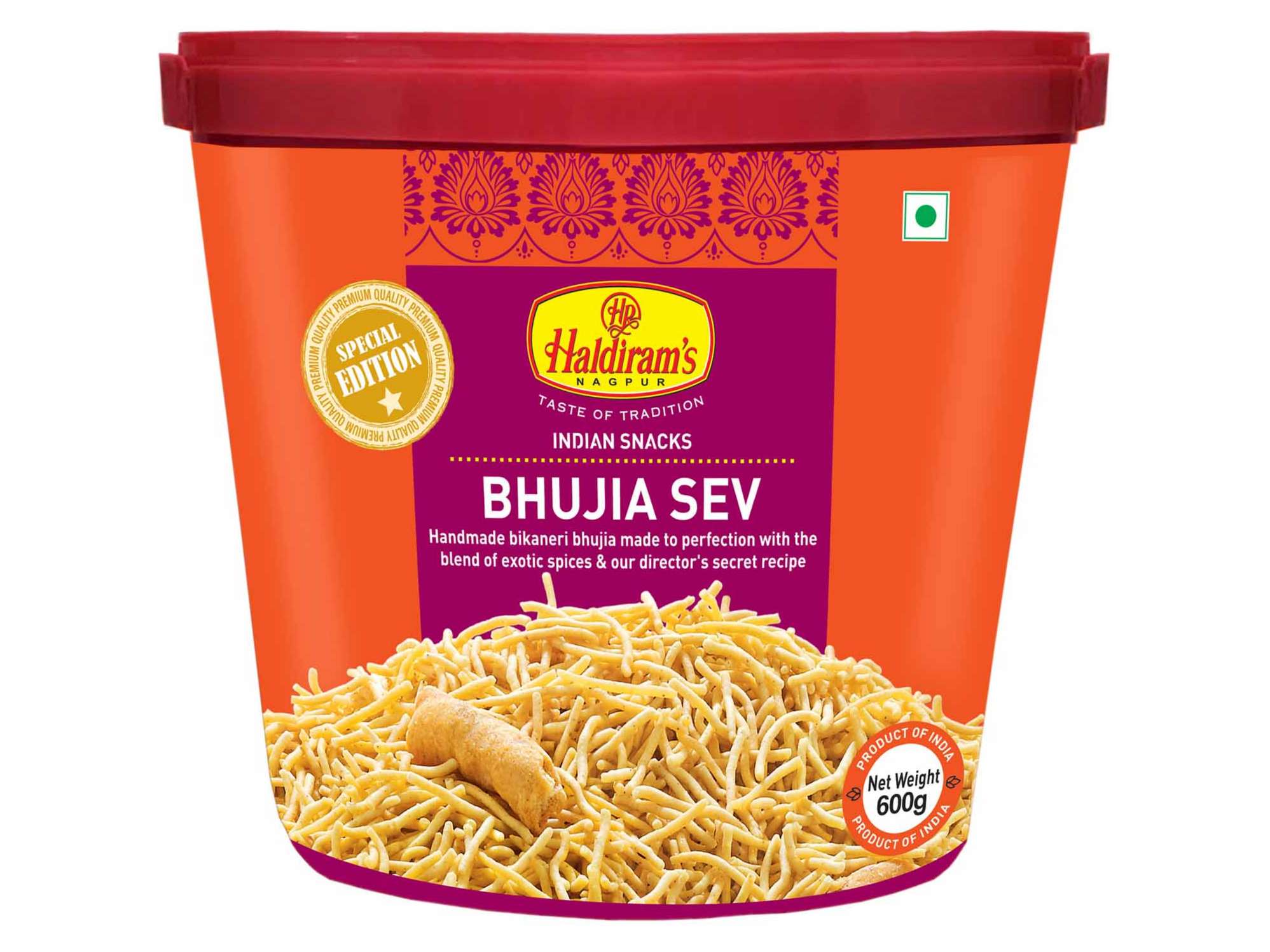 Haldiram's Bhujia Sev Jar Namkeen - 600gm