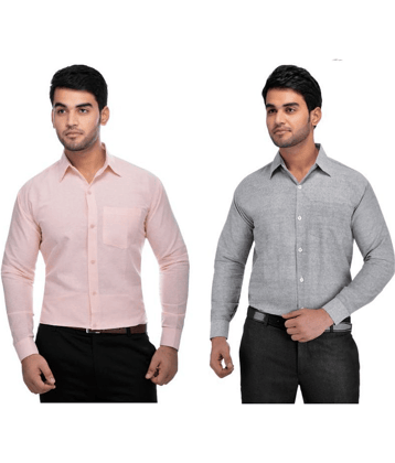 DESHBANDHU DBK Cotton Regular Fit Full Sleeves Men's Formal Shirt - Multi ( Pack of 2 )