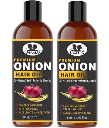 Ugaalo 100% PERMIUM ONION Herbal Hair Growth Oil & Anti Hair Fall 120 mL (60 ml Each)