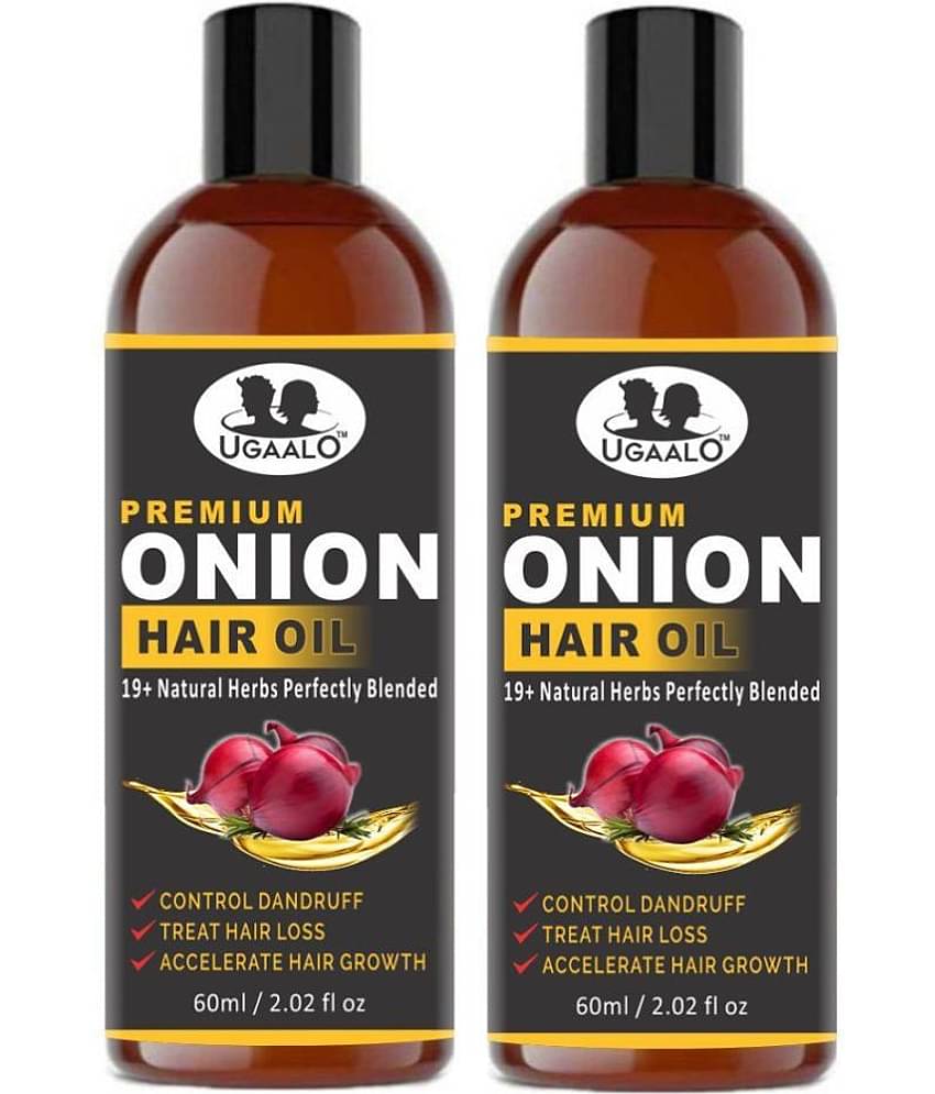 Ugaalo 100% PERMIUM ONION Herbal Hair Growth Oil & Anti Hair Fall 120 mL (60 ml Each)