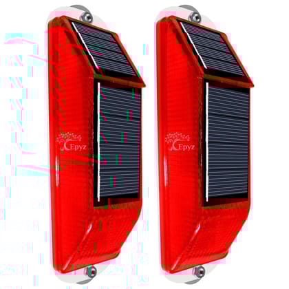 Solar Strobe Warning Magnetic Light Red Light (Pack of 2)-2