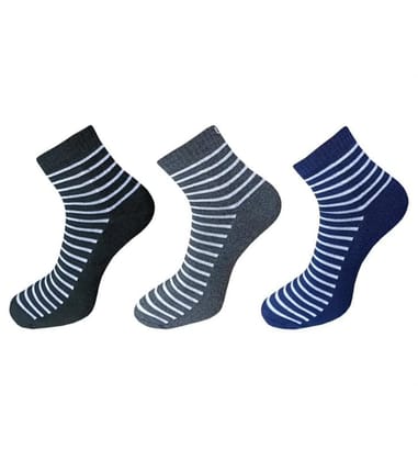 3_Pair Set Unisex Casual Cotton Printed Ankle Length Socks (Multicolor)-PID54079