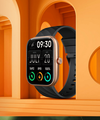 Fastrack Kruz Plus Smart Watch with 1.91" Inch Super HD UltraVU TFT Display with Functional Crown, Upto 7 Days Battery Life, Bluetooth- Gold & Black