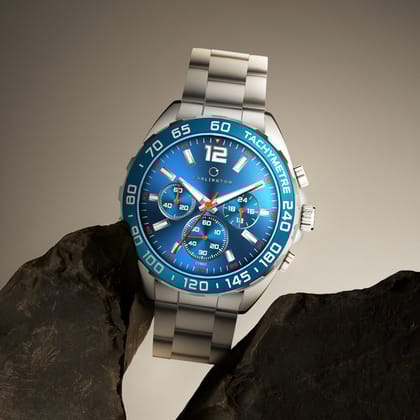 Carlington Legacy Series Analog Wrist Watches with Chronograph & Stainless Steel Chain Strap for Men - CT 9922