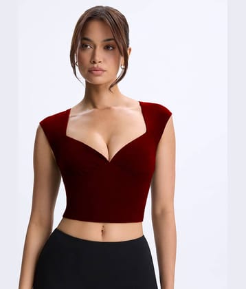 Traquila Women's Lycra Crop Top ( Black )