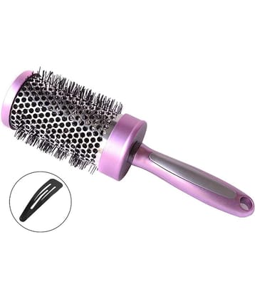 FOK Brush With 1 Pc TikTak Clip, Round Hair Brush
