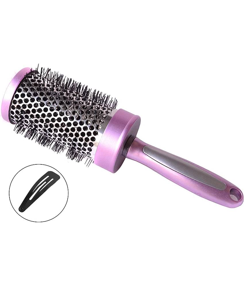 FOK Brush With 1 Pc TikTak Clip, Round Hair Brush