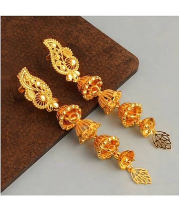 Darshini Designs Golden Traditional Earrings For Women