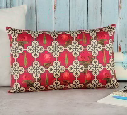 India Circus Clover'S Knotty Play - Blended Taf Silk Cushion Cover - 12 X 20 Inch