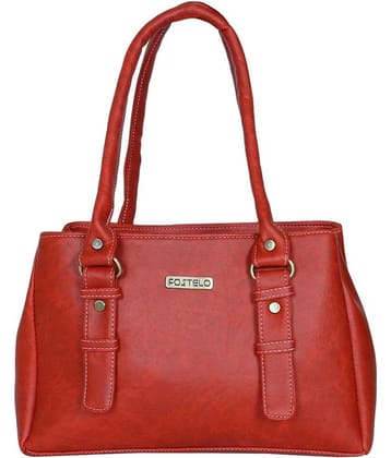 Fostelo Shoulder Bag Faux Leather Set of 1 ( Black )