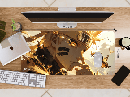 "NARUTO ARTISTIC WORK" Gaming Mousepad- Elevate Your Gaming Experience-Extra Large (42CM X 90CM) / Plane