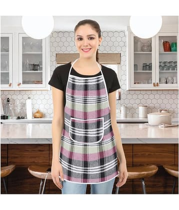 E-Retailer Single Multi Checks Cotton Apron