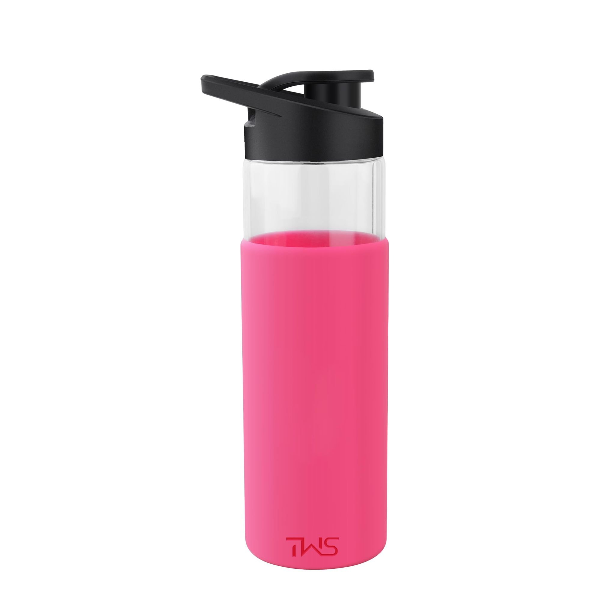 The Wallet Store Pure Wrap Borosilicate Sipper Bottle (Pink, 550 ml)
