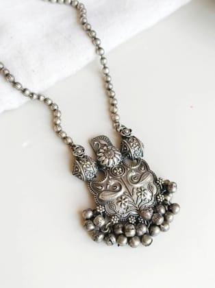 Elegant Silver Look-Alike Chain Pendant | Sarichka-Silver