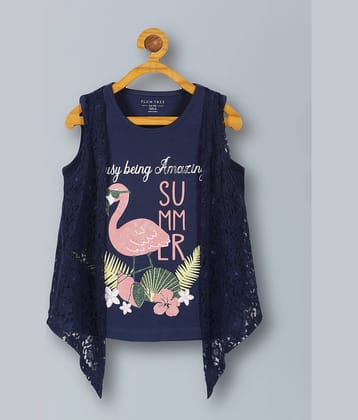 PLUM TREE Pack of 2 Girls 100% Cotton Top ( Yellow )