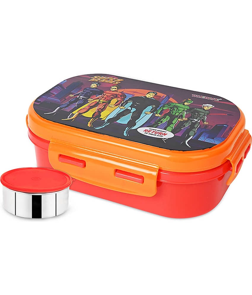 Trueware Byte Insulated Plastic & Stainless Steel School Lunch Boxes 2 - Container ( Pack of 1 )