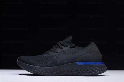 NikeWMNS Epic React Flyknit - Black/Racer Blue-Euro 38