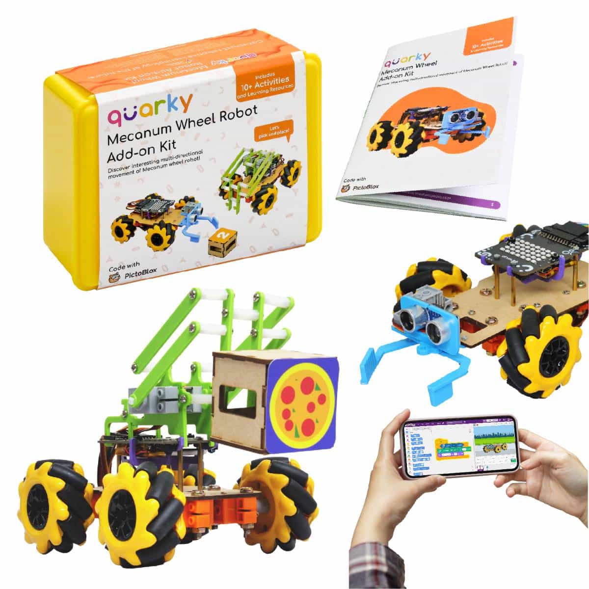 Quarky Mecanum Wheel Robot Addon Kit