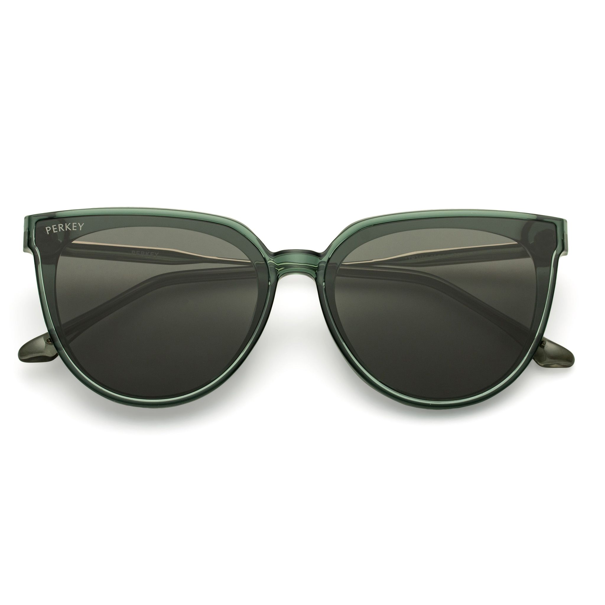 PERKEY Cat Eye-Oversized Black UV Protected Stylish Goggles Men Women - PRKY0014-C2-Large / Black / Grey