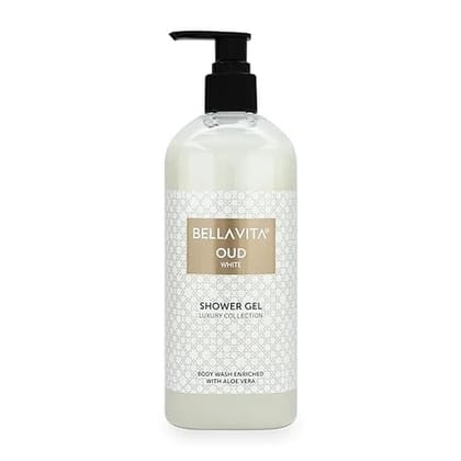 BELLAVITA Luxe Oud White Shower Gel - Enriched with Exotic Woody & Musky Notes - 250ml