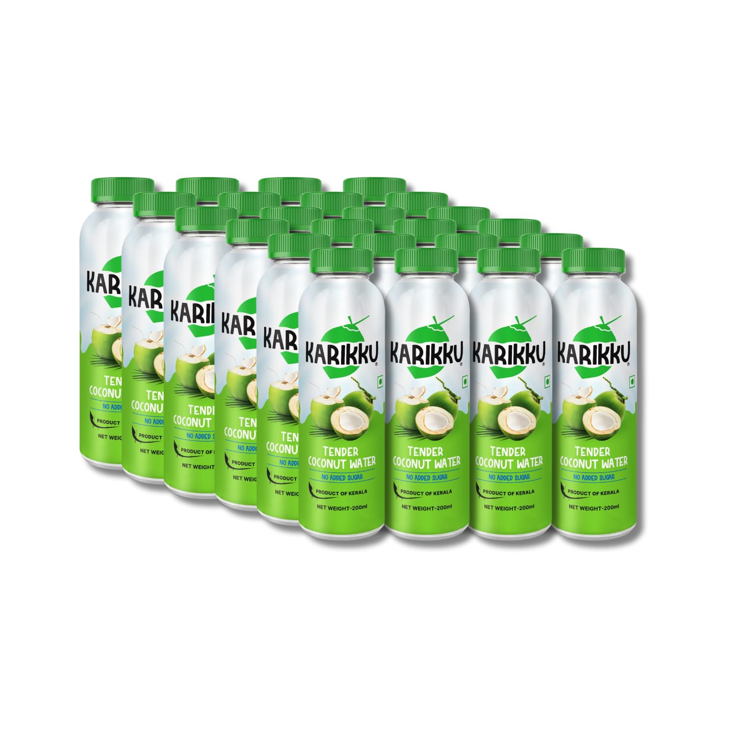 Karikku Tender Coconut Water - Pack Of 24 (each 200 ml) | 100% Natural Electrolyte Drink | Refreshing Hydration, No Added Sugar (Pack of 24)