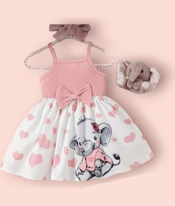 ODIMENT Rayon Frock For Girls ( Pack of 1 , PeachPuff )