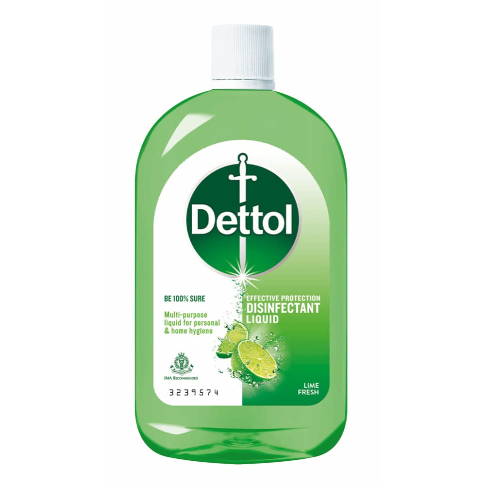 Dettol Liquid Disinfectant for Floor Cleaner, Surface Disinfection , Personal Hygiene (Lime Fresh , 250ml)
