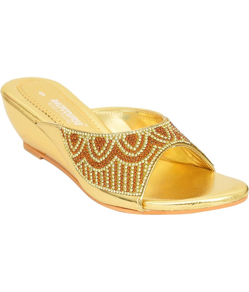 Racecourse - Gold Women's Slip On Heels