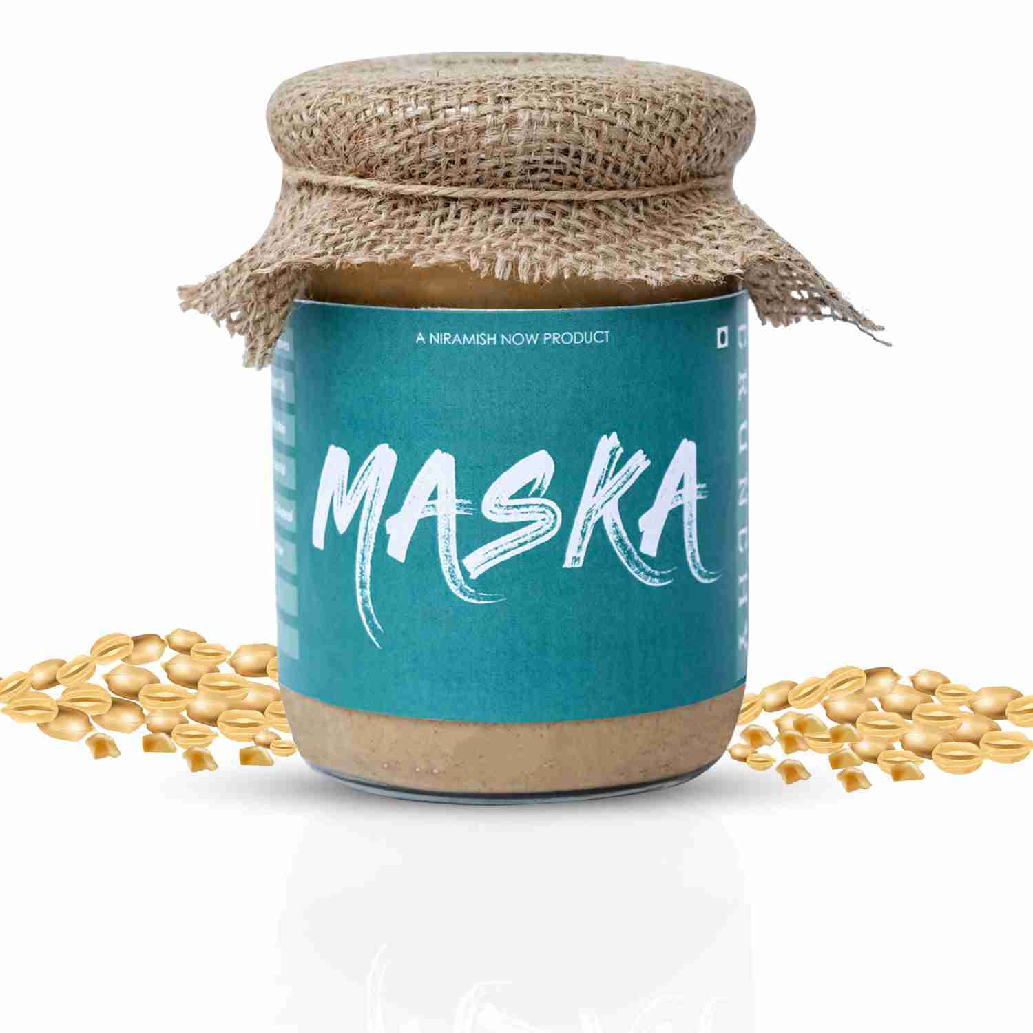 Maska Natural Crunchy Peanut Butter Unsweetened 1 KG