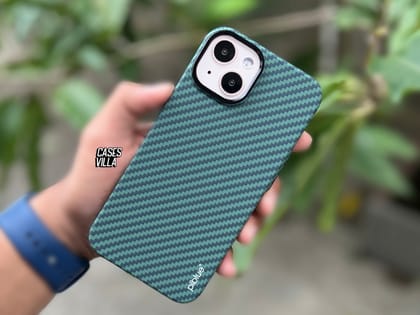 iPhone 14 Series Cover - Real Aramid Kevilar Case with Ultra Thin Carbon Fiber-iPhone 14 / Green