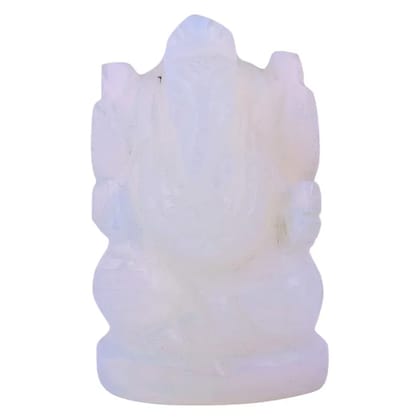 Opalite Crystal Ganesha, Handmade God Ganpati, Ganesha for Pooja, Home Décor, Car Dashboard and Pooja(KI_82)  by Krishna Impex