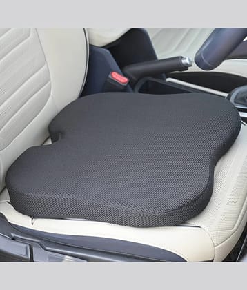 HOSPIKART Memory Foam Car Seat Cushion for Long and Daily Commute for Back, Tailbone & Sciatica Pain (Black) - Free Size