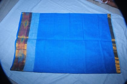 Elegant Blue Embroidered Saree