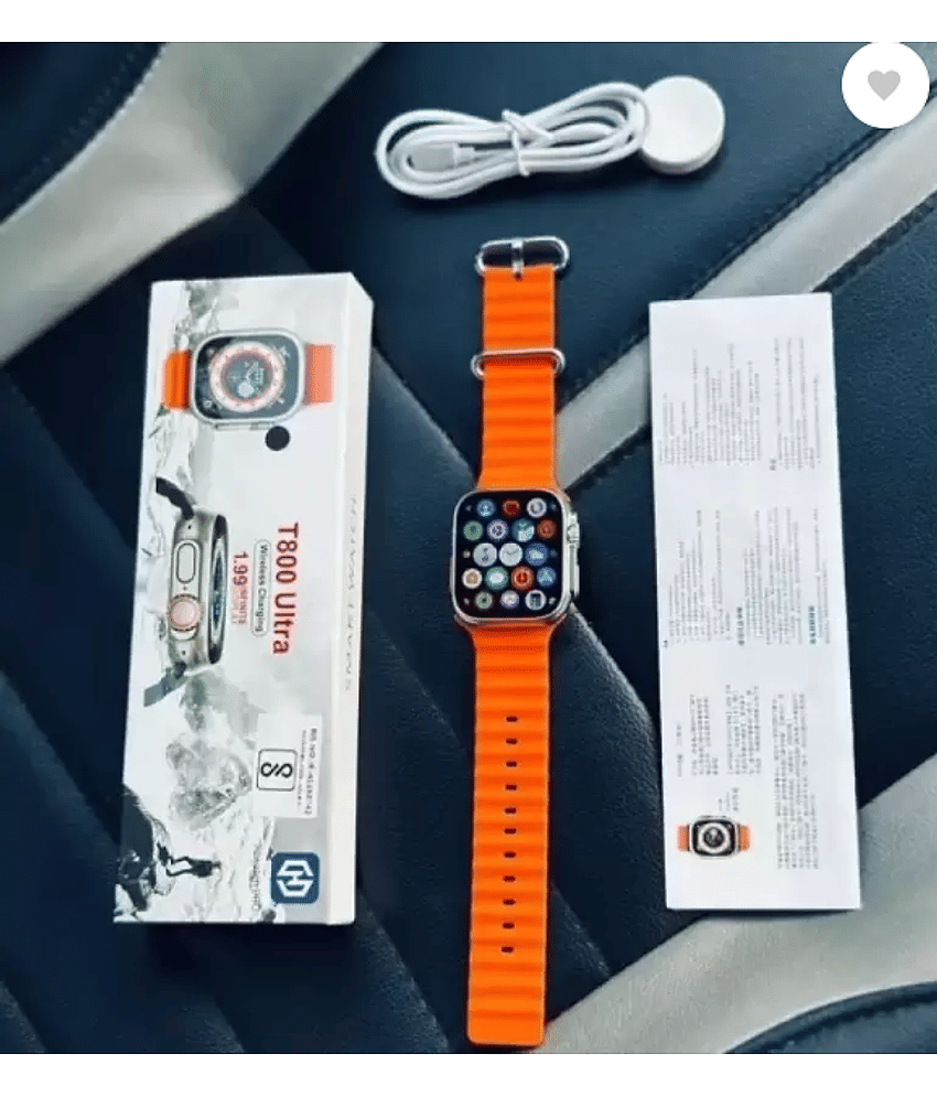 WOF AMOLED BT Calling Smart Watch with Silicone Strap Upto 1-2 days Backup ( Orange )