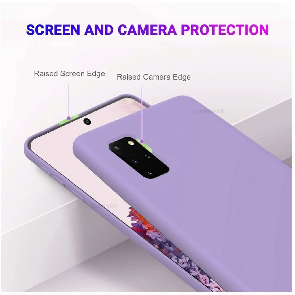 LIRAMARK Liquid Silicone Soft Back Cover Case for Samsung Galaxy S20 Plus / S20 Plus 5G