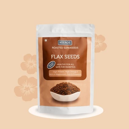 Keeros Roasted Premium Flax Seeds, 400 gm