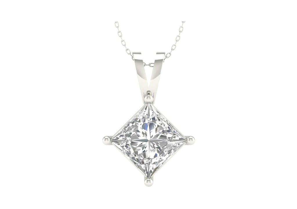 Classic Princess Solitaire Necklace