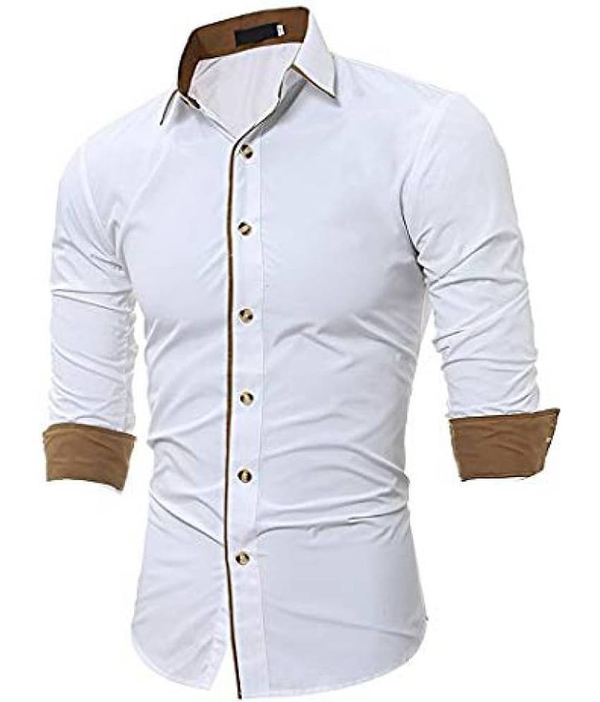 X-men 100 Percent Cotton White Solids Shirt