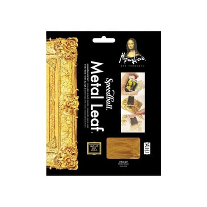 Speedball Monalisa Metal Leaf Booklet - 25 Sheets - 5.5" x 5.5"-Gold / 10204