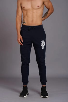 Skull & I Don’t Care Printed Black Joggers for Men