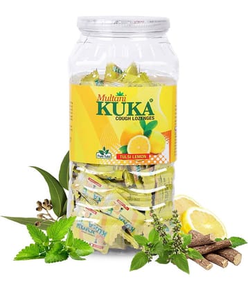 Multani kuka Cough Lozenges Tulsi Lemon Jar Pack of 2X 150 Lozenges