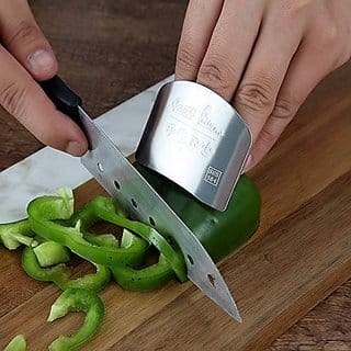 K kudos Stainless Steel Finger Cutting Protector Hand Guard Safe Chopping Slice Kitchen Tool