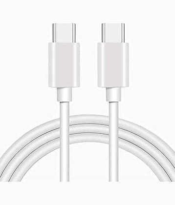 Type-C to Type-C USB Cable for all Smartphones  | Data Cable (3.4A, 1M,, White)