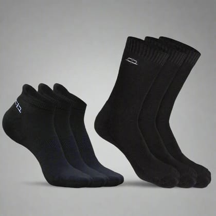 Bamboo Men Socks Combo - 6 Pairs-Black