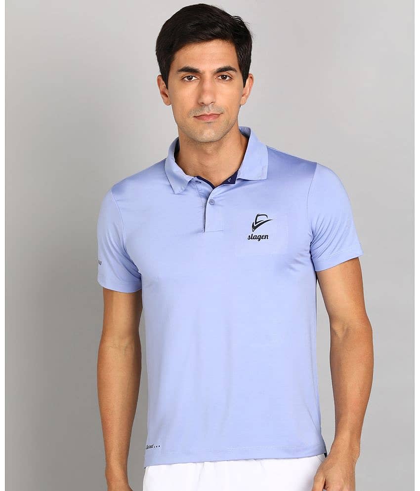 SLAGEN - Lavender Polyester Regular Fit Men's Sports Polo T-Shirt ( Pack of 1 )