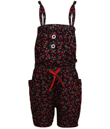 Arshia Fashions Girls Cotton Jumpsuit ( Pack of 1 , Red )