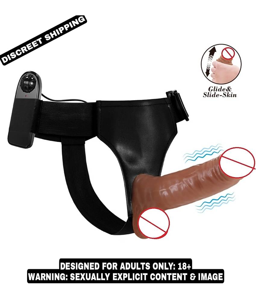 Naughty World 7 Inch Chocolate Strap On Artificial Solid Penis Dildo With Belt Sex Toy For Women
